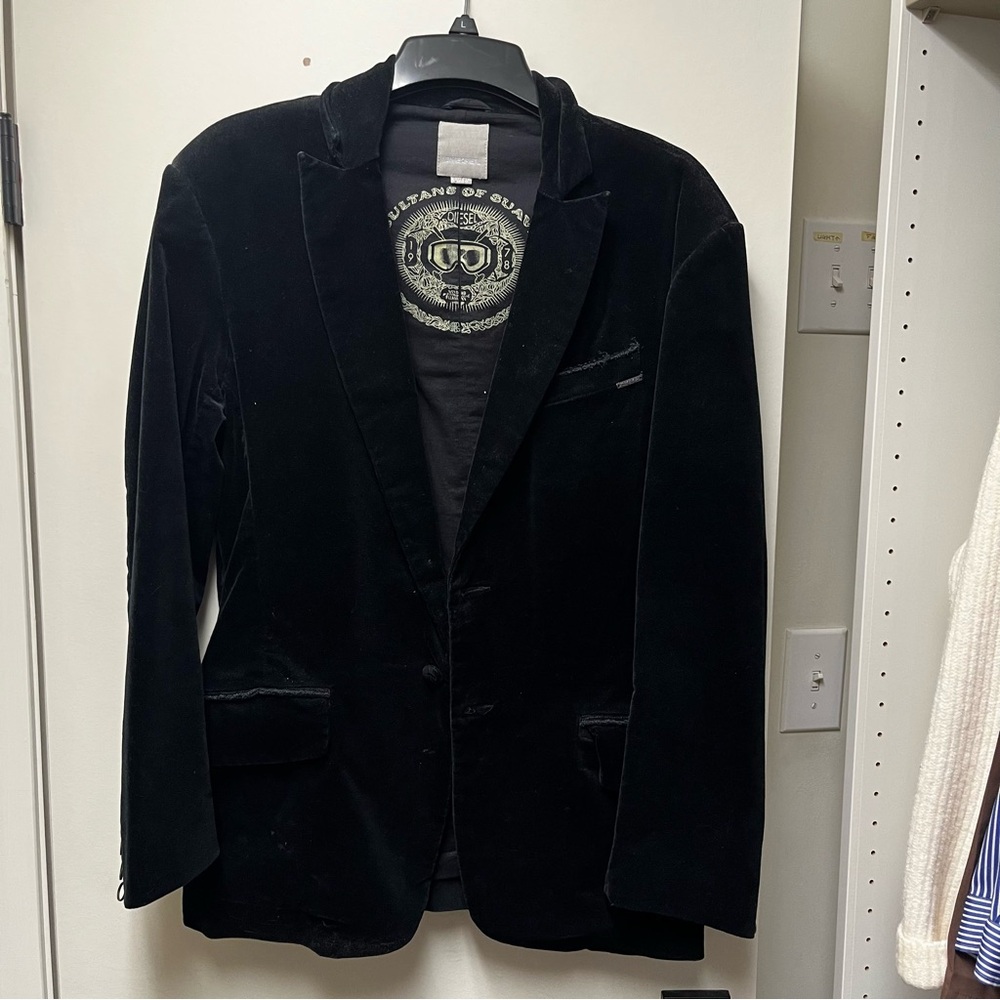 Diesel Black Velvet Blazer